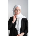 Hürrem Bone 1817_40 Krem Sandy Kumaş Sade Pratik Hazır Geçmeli Eşarp