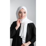 Hürrem Bone 1817_40 Krem Sandy Kumaş Sade Pratik Hazır Geçmeli Eşarp