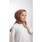Hürrem Bone 202103_33 Taba Medine İpeği Sade Düz Klasik Şal