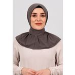 Hürrem Bone 2101-10 Vizon Sandy Arkadan Çıtçıtlı Geçmeli Eşarp