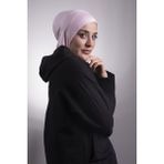 Hürrem Bone 2106_06 Pudra Viskon Kumaş Hijab Spor Pratik Hazır Geçmeli Bone