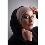 Hürrem Bone 2106_10 Vizon Viskon Kumaş Hijab Spor Pratik Hazır Geçmeli Bone