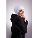 Hürrem Bone 2106_40 Krem Viskon Kumaş Hijab Spor Pratik Hazır Geçmeli Bone