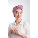 Hürrem Bone 2111_18 Gül Kurusu Kesik Elyaf Sade Pratik Hazır Geçmeli Tesettür Bone