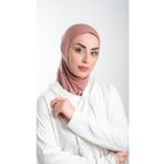 Hürrem Bone 2113_10 Vizon Sandy Kumaş Spor Hijab Pratik Hazır Geçmeli Tesettür Bone