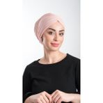 Hürrem Bone 2116_06 Pudra Fukuro Simli Büzgülü Pratik Hazır Geçmeli Tesettür Bone
