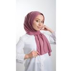 Hürrem Bone 2118_18 Gül Kurusu Örme Kumaş Sade Pratik Hazır Geçmeli Tesettür Şal