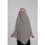 Hürrem Bone Açık Vizon Pratik Hazır Geçmeli Tesettür Eşarp Krep Bağcıklı Çift Katlı Sufle Hijab 2314_56