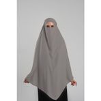 Hürrem Bone Açık Vizon Pratik Hazır Geçmeli Tesettür Eşarp Krep Bağcıklı Sufle Hijab 2313_56
