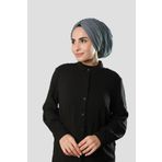 HÜRREM BONE Antrasit Drapeli Salaş Tesettür Bone Sandy Büzgülü 2315_25