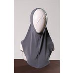 Hürrem Bone Antrasit Pratik Hazır Geçmeli Genç Tesettür Bone Sandy Kumaş Düz Hijab 2312_25