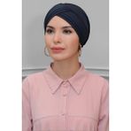 HÜRREM BONE Antrasit Pratik Hazır Geçmeli Tesettür Bone Sandy Kumaş Üç Çapraz 1803_25