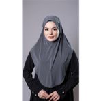 Hürrem Bone Antrasit Pratik Hazır Geçmeli Tesettür Eşarp Sandy Kumaş Düz Hijab 2308_25