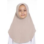 Hürrem Bone Bej Pratik Hazır Geçmeli Genç Tesettür Bone Sandy Kumaş Düz Hijab 2312_12