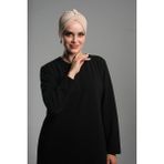 Hürrem Bone Bej Pratik Hazır Geçmeli Tesettür Bone Fukuro Sandy Kumaş Büzgülü 1831_12