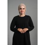 Hürrem Bone Bej Pratik Hazır Geçmeli Tesettür Bone Sandy Kumaş Büzgülü 2114_12