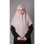 Hürrem Bone Bej Pratik Hazır Geçmeli Tesettür Eşarp Aerobin Kumaş Çapraz Hijab 2307_12 - Standart