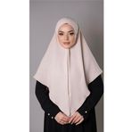 Hürrem Bone Bej Pratik Hazır Geçmeli Tesettür Eşarp Aerobin Kumaş Düz Hijab 2309_12