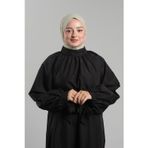 Hürrem Bone Bej Pratik Hazır Geçmeli Tesettür Eşarp Sandy Arkadan Çıtçıtlı Piliseli Hijab 2406_12