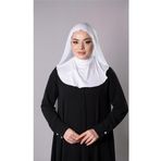 Hürrem Bone Beyaz Pratik Hazır Geçmeli Şal Şifon Kumaş Hijab Bone 3009_42