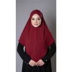Hürrem Bone Bordo Pratik Hazır Geçmeli Tesettür Eşarp Aerobin Kumaş Çapraz Hijab 2307_16 - Standart