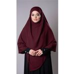 Hürrem Bone Bordo Pratik Hazır Geçmeli Tesettür Eşarp Medine İpeği Bağcıklı Çift Katlı Sufle Hijab 2302_16