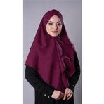 Hürrem Bone Bordo Pratik Hazır Geçmeli Tesettür Eşarp Pamuk Caz Kumaş Çift Katlı Çapraz Hijab 2304_16
