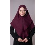 Hürrem Bone Bordo Pratik Hazır Geçmeli Tesettür Eşarp Pamuk Caz Kumaş Çift Katlı Düz Hijab 2303_16