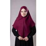 Hürrem Bone Bordo Pratik Hazır Geçmeli Tesettür Eşarp Pamuk Caz Kumaş Tek Katlı Çapraz Hijab 2305_16