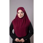 Hürrem Bone Bordo Pratik Hazır Geçmeli Tesettür Eşarp Sandy Kumaş Düz Hijab 2308_16 - Standart