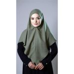 Hürrem Bone Fıstık Yeşili Pratik Hazır Geçmeli Tesettür Eşarp Pamuk Caz Kumaş Düz Hijab 2306_36