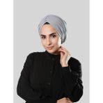 Hürrem Bone Gri Drapeli Salaş Tesettür Bone Sandy Büzgülü 2315_15 - Standart