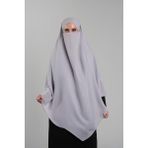 Hürrem Bone Gri Pratik Hazır Geçmeli Tesettür Eşarp Krep Bağcıklı Sufle Hijab 2313_15