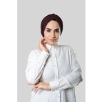HÜRREM BONE Kahve Drapeli Salaş Tesettür Bone Sandy Büzgülü 2315_14