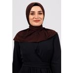 Hürrem Bone Kahve Pratik Hazır Geçmeli Tesettür Eşarp Sandy Kumaş Arkadan Çıtçıtlı 2101_14