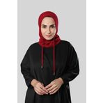 Hürrem Bone Kırmızı Bağcıklı Balaklava Boyunluklu Bere Triko Düz 2325_31