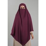 Hürrem Bone Kırmızı Pratik Hazır Geçmeli Tesettür Eşarp Krep Bağcıklı Çift Katlı Sufle Hijab 2314_31