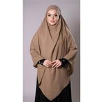 Hürrem Bone Koyu Bej Pratik Hazır Geçmeli Tesettür Eşarp Medine İpeği Bağcıklı Sufle Hijab 2301_44