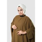 Hürrem Bone Krem Drapeli Salaş Tesettür Bone Sandy Büzgülü 2315_40 - Standart