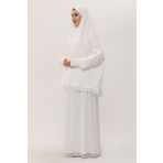 HÜRREM BONE Krem İki Parça Namaz Elbisesi Pamuk Kumaş Dantelli 2205_40
