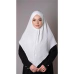 Hürrem Bone Krem Pratik Hazır Geçmeli Tesettür Eşarp Aerobin Kumaş Çapraz Hijab 2307_40 - Standart