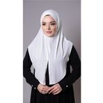 Hürrem Bone Krem Pratik Hazır Geçmeli Tesettür Eşarp Sandy Kumaş Yırtmaçlı Düz Hijab 2310_40