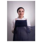 HÜRREM BONE Lacivert Pratik Hazır Geçmeli Şal Şifon Boru Boneli _02 3001