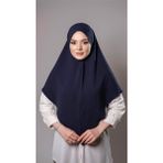Hürrem Bone Lacivert Pratik Hazır Geçmeli Tesettür Eşarp Aerobin Kumaş Çapraz Hijab 2307_02 - Standart