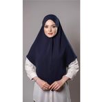Hürrem Bone Lacivert Pratik Hazır Geçmeli Tesettür Eşarp Aerobin Kumaş Çapraz Hijab 2307_02