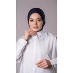Hürrem Bone Lacivert Pratik Hazır Geçmeli Tesettür Eşarp Sandy Kumaş Arkadan Çıtçıtlı 2206_02