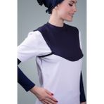 Hürrem Bone Lacivert Tesettür Boyunluk Viskon Kumaş Düz 1003_02