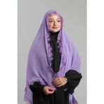Hürrem Bone Mor Namaz Başörtüsü Şal Şifon Güpürlü 202106_22