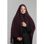 Hürrem Bone Mürdüm Namaz Başörtüsü Şal Şifon Güpürlü 202106_07