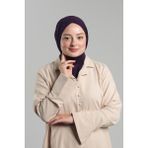 Hürrem Bone Mürdüm Pratik Hazır Geçmeli Tesettür Eşarp Sandy Arkadan Çıtçıtlı Piliseli Hijab 2406_07